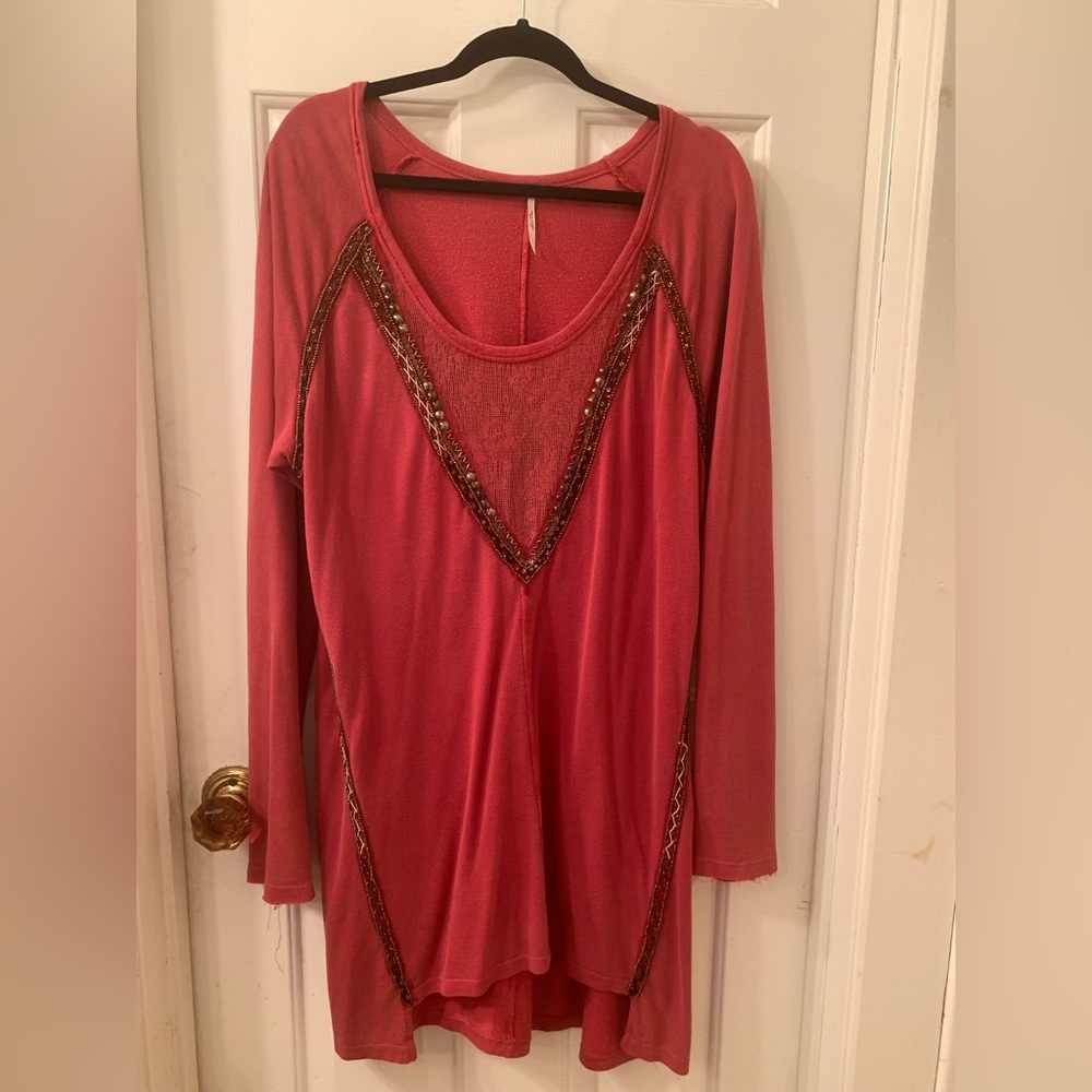 Free People Tunic, Red, Size L